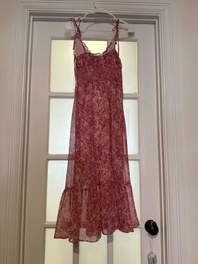 Hello Molly Pink Floral Midi Dress